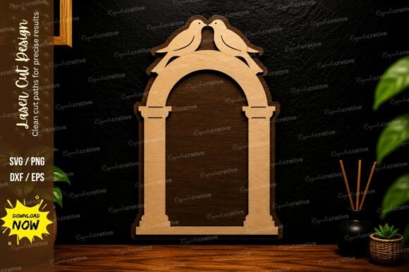 Decorative Arch Frame Laser Cut SVG