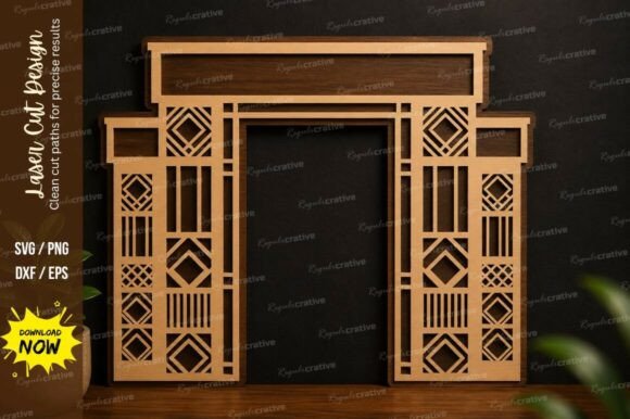 Decorative Archway Frame Laser Cut SVG for Creative Projects