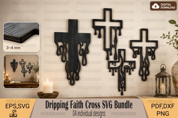 Dripping Faith Cross SVG Bundle: A Strategic Resource for Faith-Inspired Creative Projects