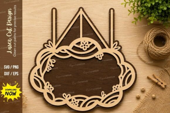 Elegant Hanging Floral Frame Laser Cut: A Versatile Design for Creative Projects