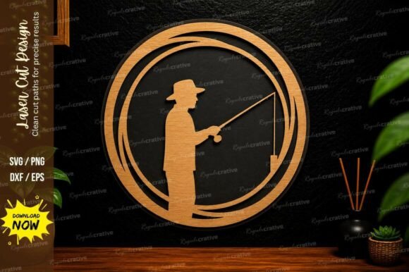Fishing Man Circle Laser Cut SVG Design: A Practical Guide for Perfect Results