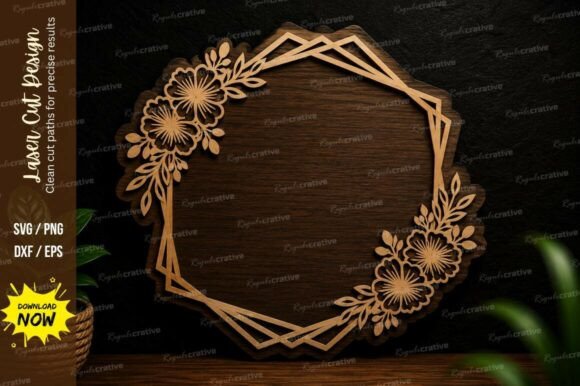 Floral Geometric Frame Laser Cut SVG: A Practical Asset for Precision Craftsmanship