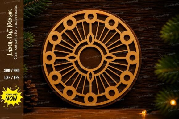 Geometric Wheel Pattern for Laser Cutting