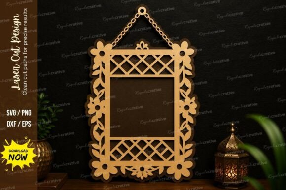 Hanging Floral Frame Laser Cut SVG – A Modern Approach to Creative Design and Craft
