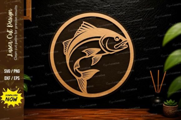 Jumping Fish Sport Laser Cut SVG Design: A Premium Choice for Precision and Versatility