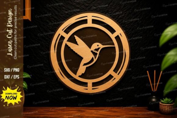 Minimal Hummingbird Laser Cut SVG Design – A Versatile Tool for Creative Projects