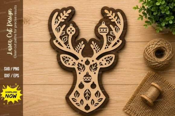 Unlocking Creativity with Decorative Deer Skull Laser Cut SVG: A Modern Design Essential