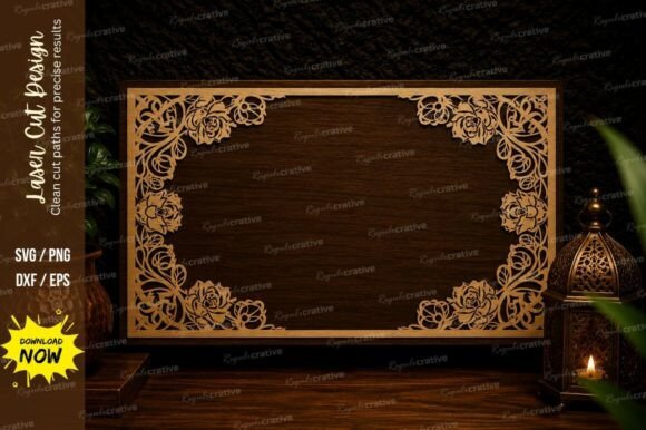 Vintage Floral Frame Laser Cut SVG Design: A Timeless Addition to Modern Craftsmanship